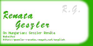 renata geszler business card