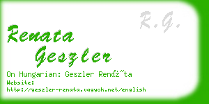 renata geszler business card